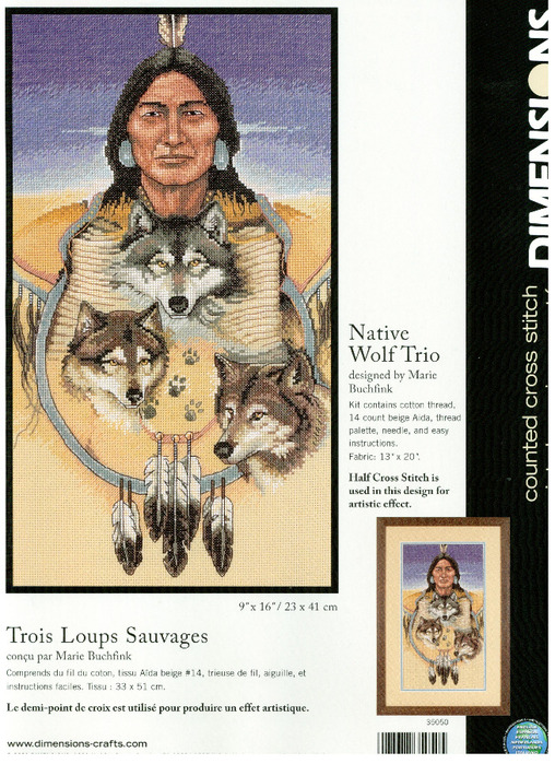 35050 Native Wolf Trio (508x700, 180Kb)