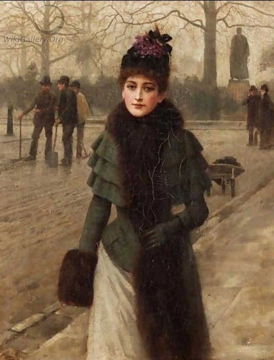 George Clausen.A Winter's Walk (533x700, 239Kb)