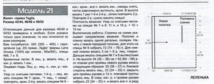 Безрукавка кокон спицами схема и описание