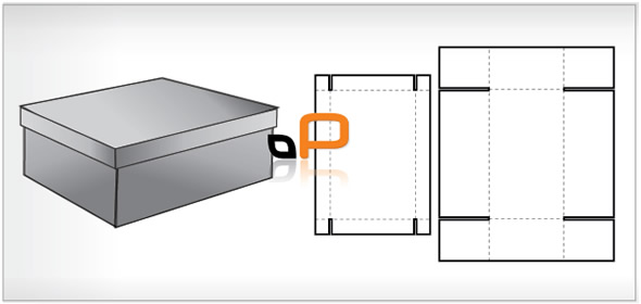 Чертеж коробки для обуви