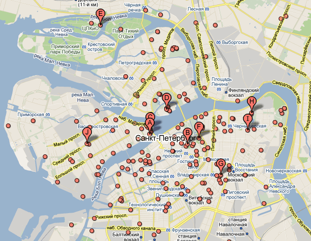 Театры санкт петербурга на карте города