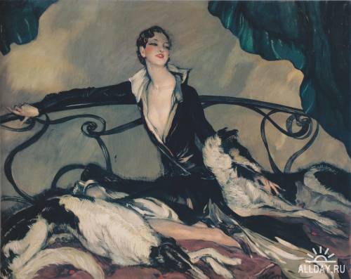 1299585596_woman-with-greyhounds-1930 (500x397, 29Kb)