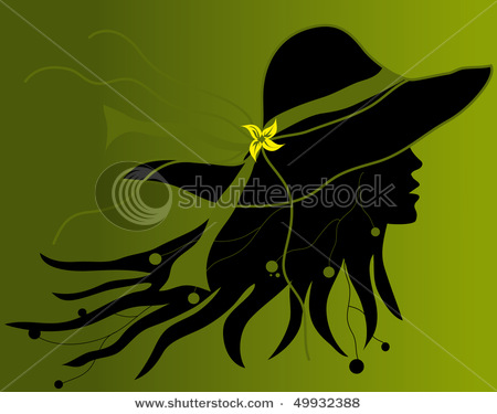 stock-vector-profile-of-woman-s-face-with-a-hat-on-green-background-49932388 (450x375, 45Kb)