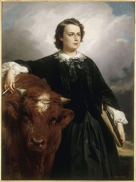 446px-Rosa_Bonheur_with_Bull_,_by_E_L_Dubufe (446x599, 49Kb)