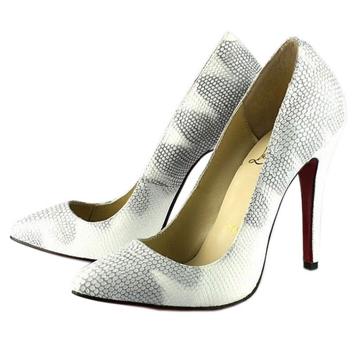 Christian Louboutin White Snake Pointed Toe Pumps (500x500, 85Kb)