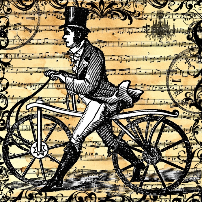free digital scrapbook paper_music sheet steampunk collage (700x700, 552Kb)