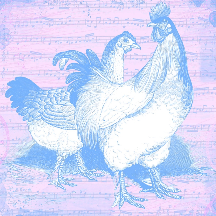 free digital scrapbook paper_sheet music_chicken collage (700x700, 425Kb)