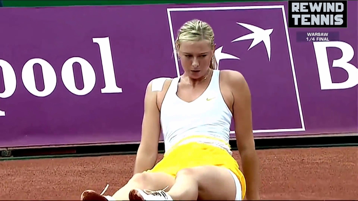 ►HD◄ Maria Sharapova's SEXIEST fall on clay! (Warsaw 2009).mkv.0023 (700x393, 233Kb)