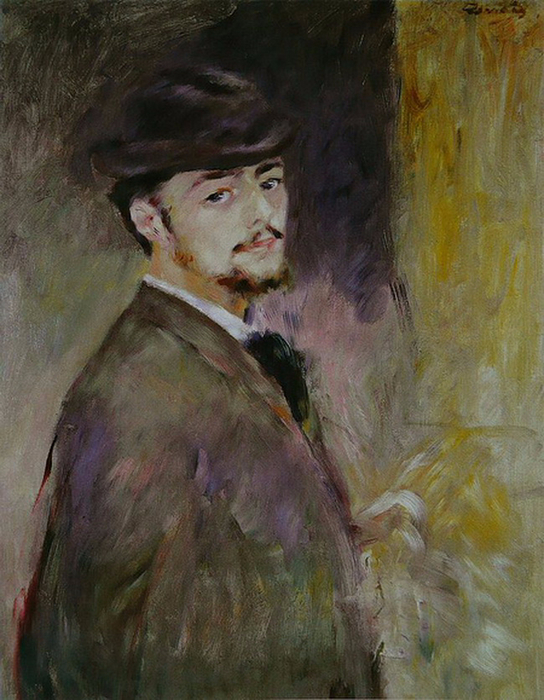 Pierre Auguste Renoir. Autoportrait. 1876. (544x700, 416Kb)