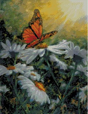 KK99523 Butterfly Daisies (309x400, 155Kb)