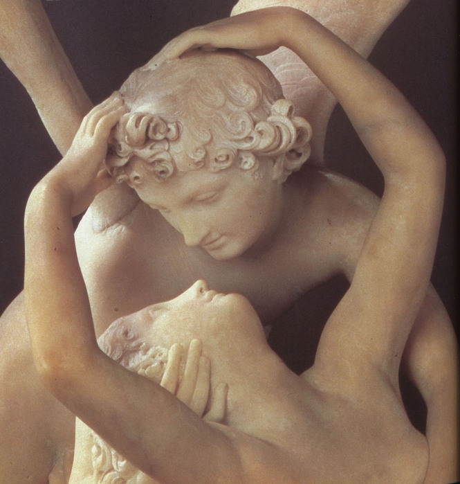 1787-1793 Antonio Canova Le Baiser d'Amour et Psyché, détail visages (665x700, 120Kb)
