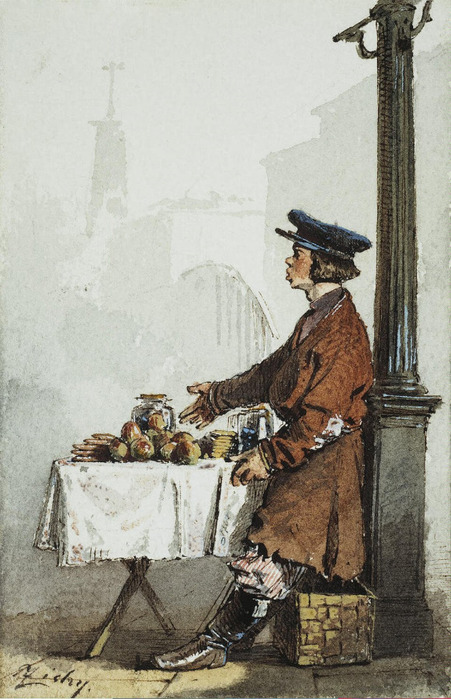 Seller of Apples and Spice Cakes (451x700, 128Kb)