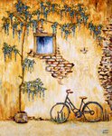  A_Simpler_Time_Painting_bicycle_wisteria (424x512, 83Kb)