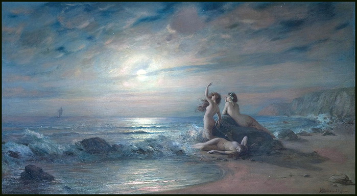 Victor Karlovich Shtemberg Sirens by the sea (700x385, 91Kb)
