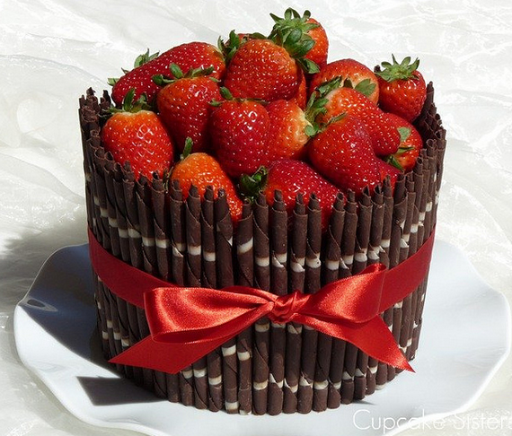 Strawberry chocolate scroll cake  Flickr - Photo Sharing! (570x486, 623Kb)