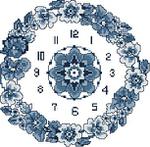  Blue Flowers Clock (306x300, 31Kb)