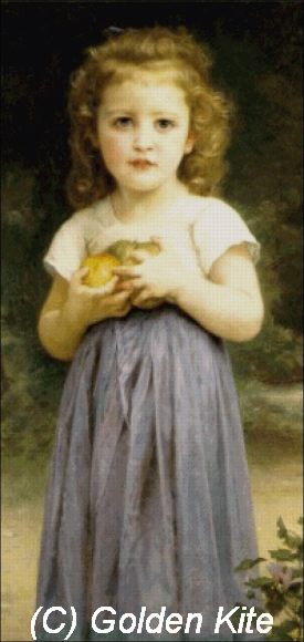 163 Little Girl Holding Apples (275x580, 29Kb)