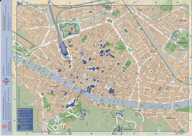 Карта флоренции с достопримечательностями