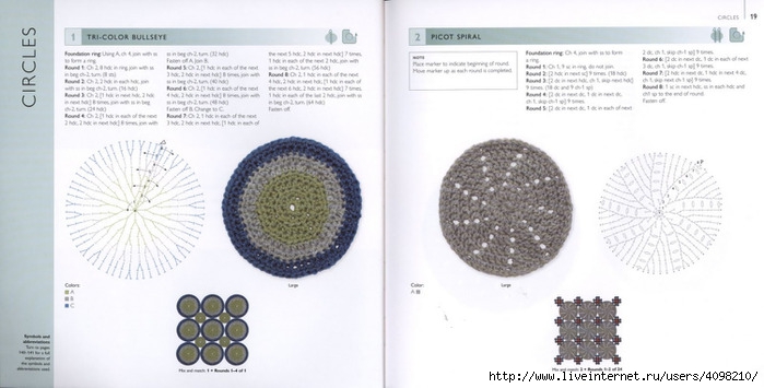 150 Knit & Crochet Motifs_H.Lodinsky_Pagina 18-19 (700x355, 137Kb)
