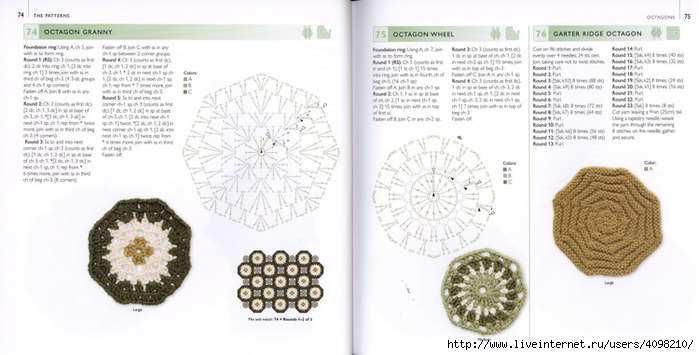 150 Knit & Crochet Motifs_H.Lodinsky_Pagina 74-75 (700x355, 159Kb)