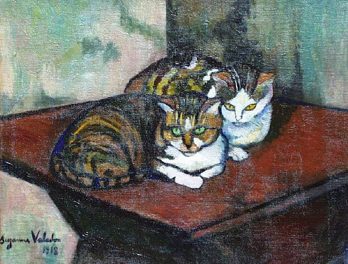 Susanne Valadon. Les deux chats, 1918 (700x531, 195Kb)