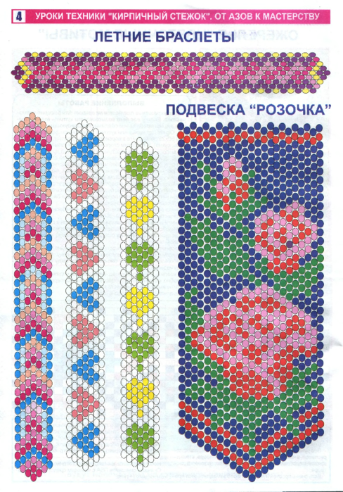 Схема на бисероплетение на станке