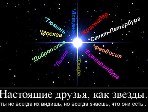 Есть до первой звезды. Настоящие друзья как звезды. Хорошие друзья как звезды. Настоящие друзья всегда. Не настоящие друзья.