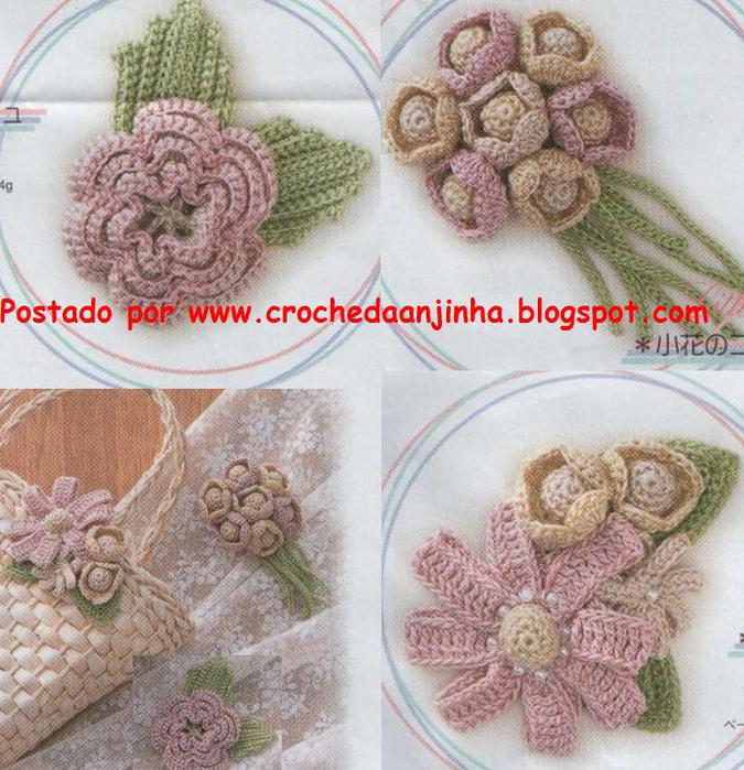 Flores a Crochet (675x700, 93Kb)
