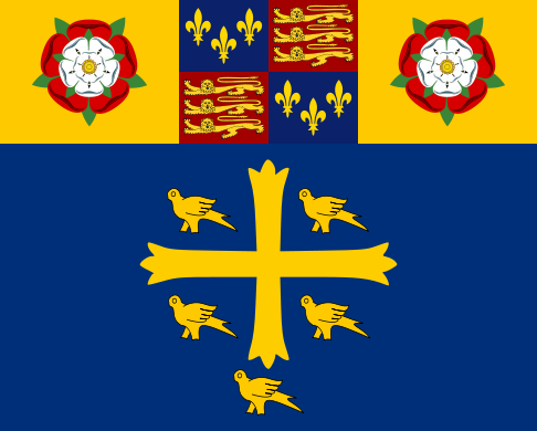 486px-Standard_of_Westminster_Abbey.svg.pngFlag of Westminster Abbey, featuring the Tudor arms between Tudor Roses above the supposed arms of Edward the Confessor (486x390, 53Kb)