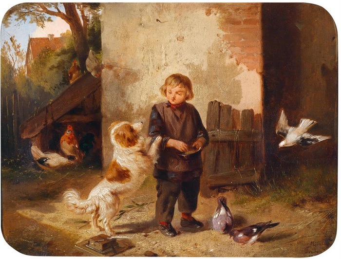 1_Meno_Muhlig_1823_1873_The_Little_Dog_Begging_1861 (700x532, 150Kb)