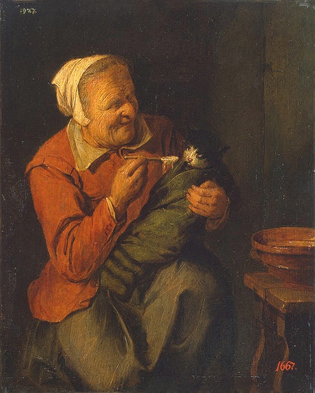 38687521_Ryckaert__David____Peasant_Woman_with_a_Cat_____Early_1640s (461x575, 108Kb)
