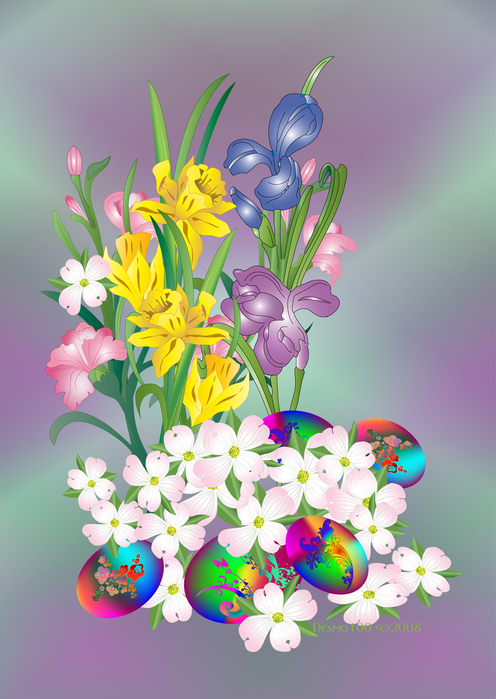 Easter_Eggs_and_Flowers_by_desmo100 (496x700, 1538Kb)