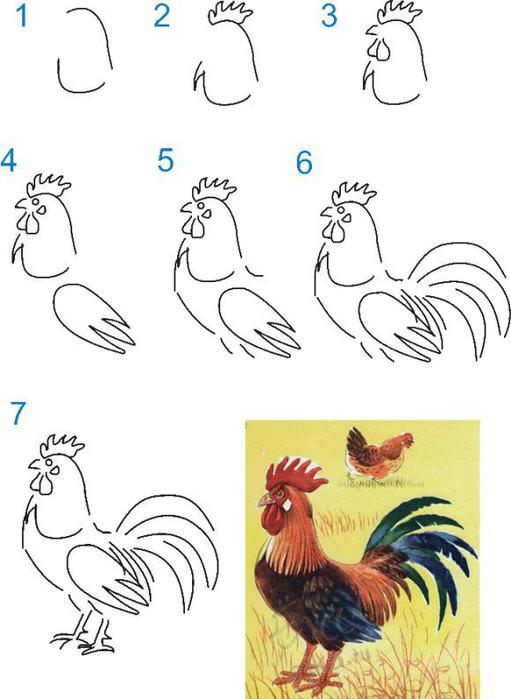 Paper model of the rooster | Paper models, Paper animals, Pet birds