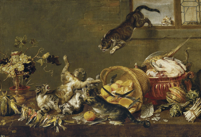    (1585-1651)Cats Fighting in a Larder (700x478, 464Kb)