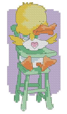 Dimensions 00325 - Baby 'Toons - Duck In Highchair (235x397, 24Kb)