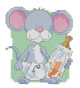 Dimensions 00325 - Baby 'Toons - Mouse (281x309, 23Kb)