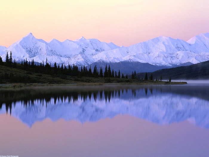 Denali Sunrise over Wonder Lake, Alaska (700x525, 246Kb)