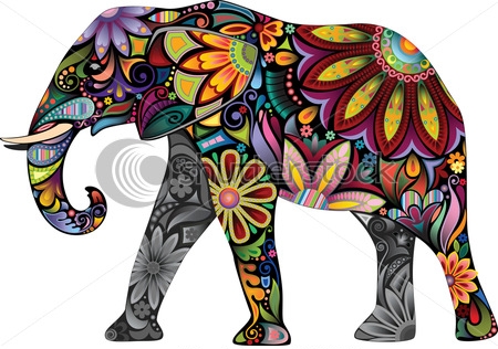 stock-vector-the-cheerful-elephant-the-silhouette-of-the-elephant-collected-from-various-elements-of-a-flower-86127802 (450x316, 132Kb)