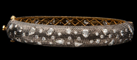 Loren Jewels Sterling Silver and 14k Rose Cut Bangle (270x118, 37Kb)