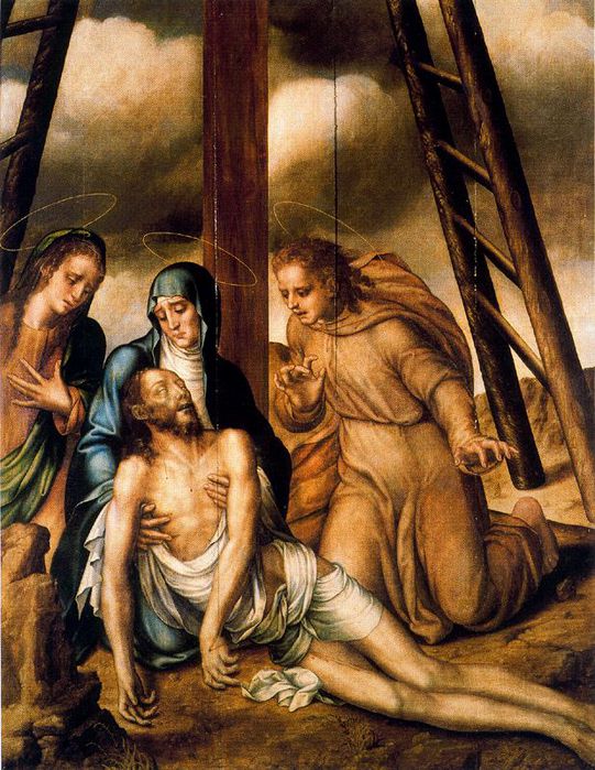 Lamentaci?n ante Cristo muerto. Pintura. T?cnica mixta sobre tabla. 170 x 125 cm. Museo Provincial. Salamanca (541x700, 102Kb)