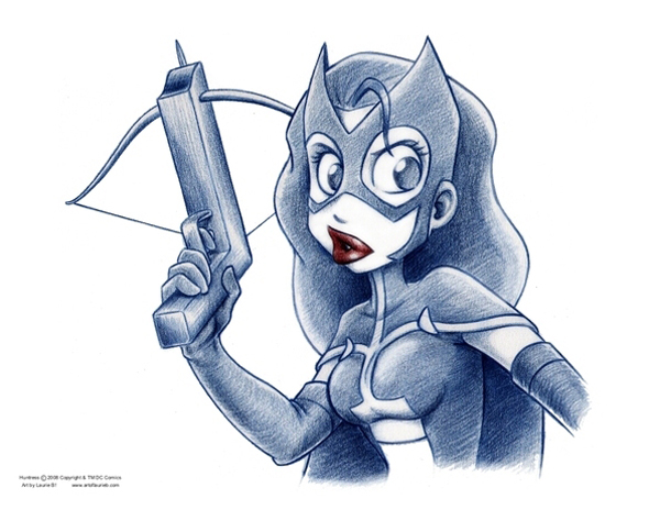 Huntress Bust - on White (600x464, 159Kb)