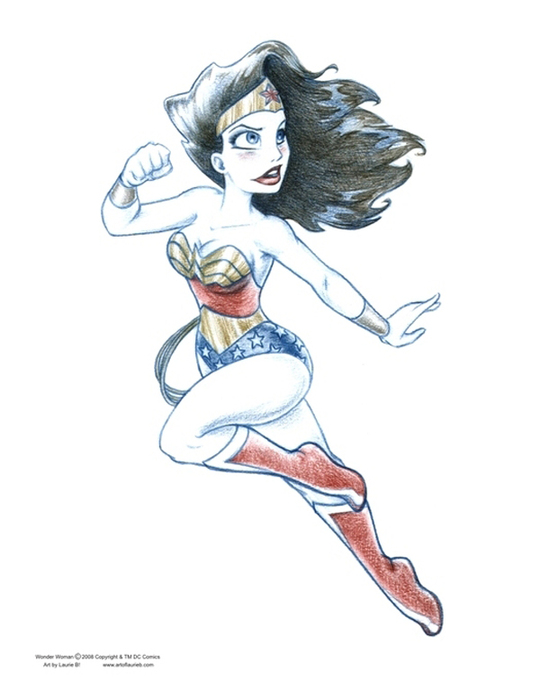 Wonder Woman - Action on White (540x700, 135Kb)