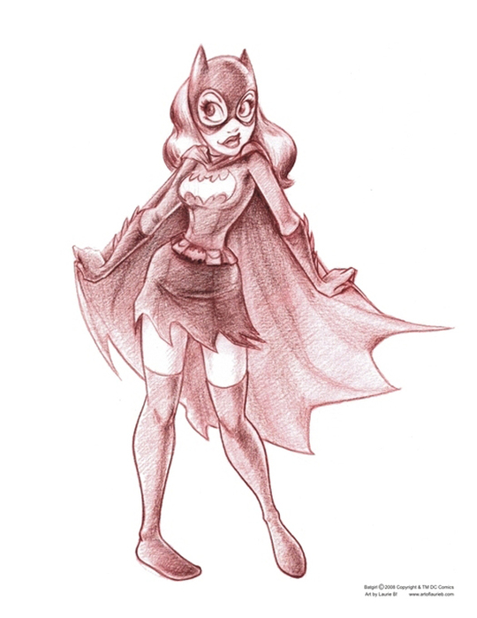 Batgirl on White (540x700, 159Kb)