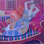  8 odalisque with lilies in the couch (695x700, 85Kb)