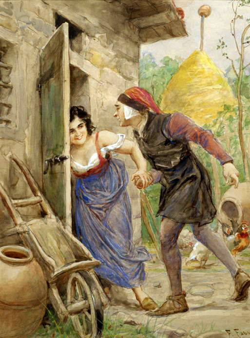 036       (Decamerone)Il Prete Da Varlungo E Monna Belcolore (Decamerone) (513x694, 312Kb)