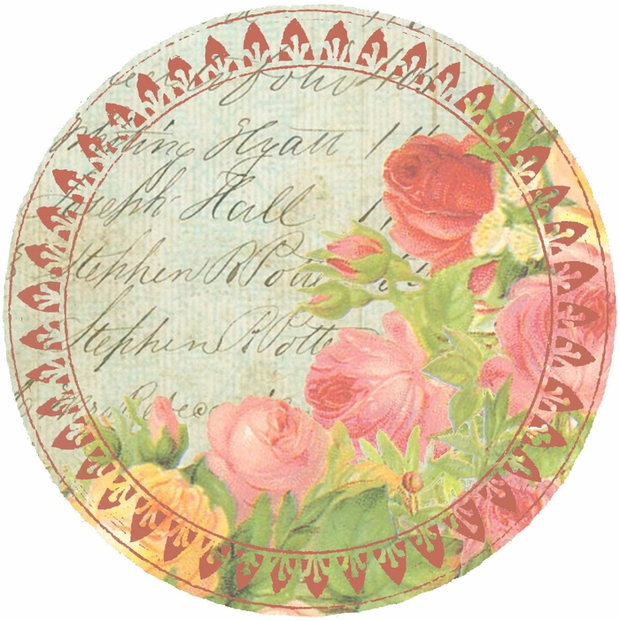 blue distressed ledger & roses 4inch rnd graphic ~ lilac-n-lavender (700x700, 345Kb)