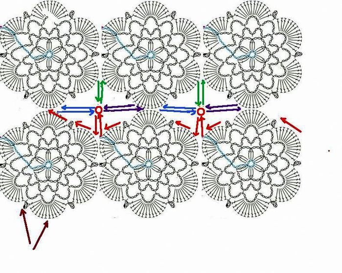 Вязание крючком схемы без отрыва нити крючком