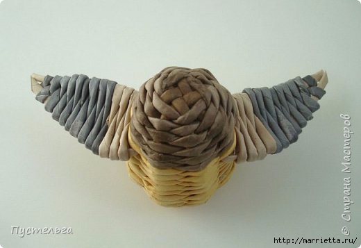 Плетение из газетных трубочек. Птичка СИНИЧКА (18) (520x357, 74Kb)