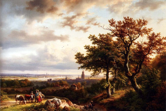 4000579_Koekkoek_barend_Cornelis_A_Panoramic_Rhenish_Landscape_With_Peasants_Conversing_On_A_Track_In_The_Morning_Sun (700x469, 106Kb)