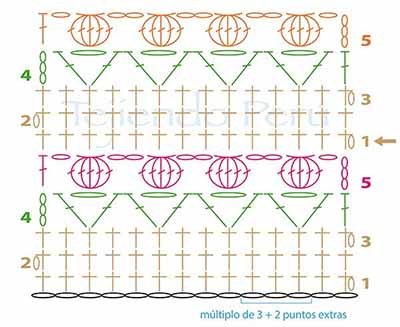 узоры для крючка 3- (400x327, 153Kb)
